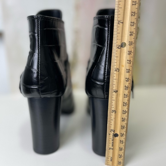 Ralph Lauren Mailyn Embossed Leather Bootie